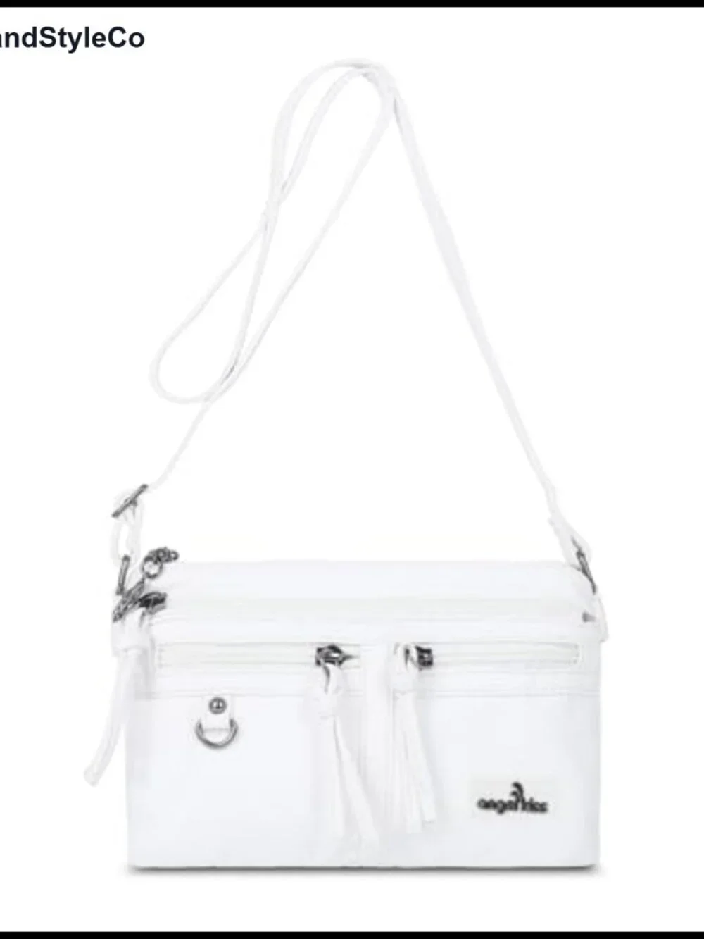 Vegan Leather Crossbody Bag for Women Triple Compartments Cell Phone Purse